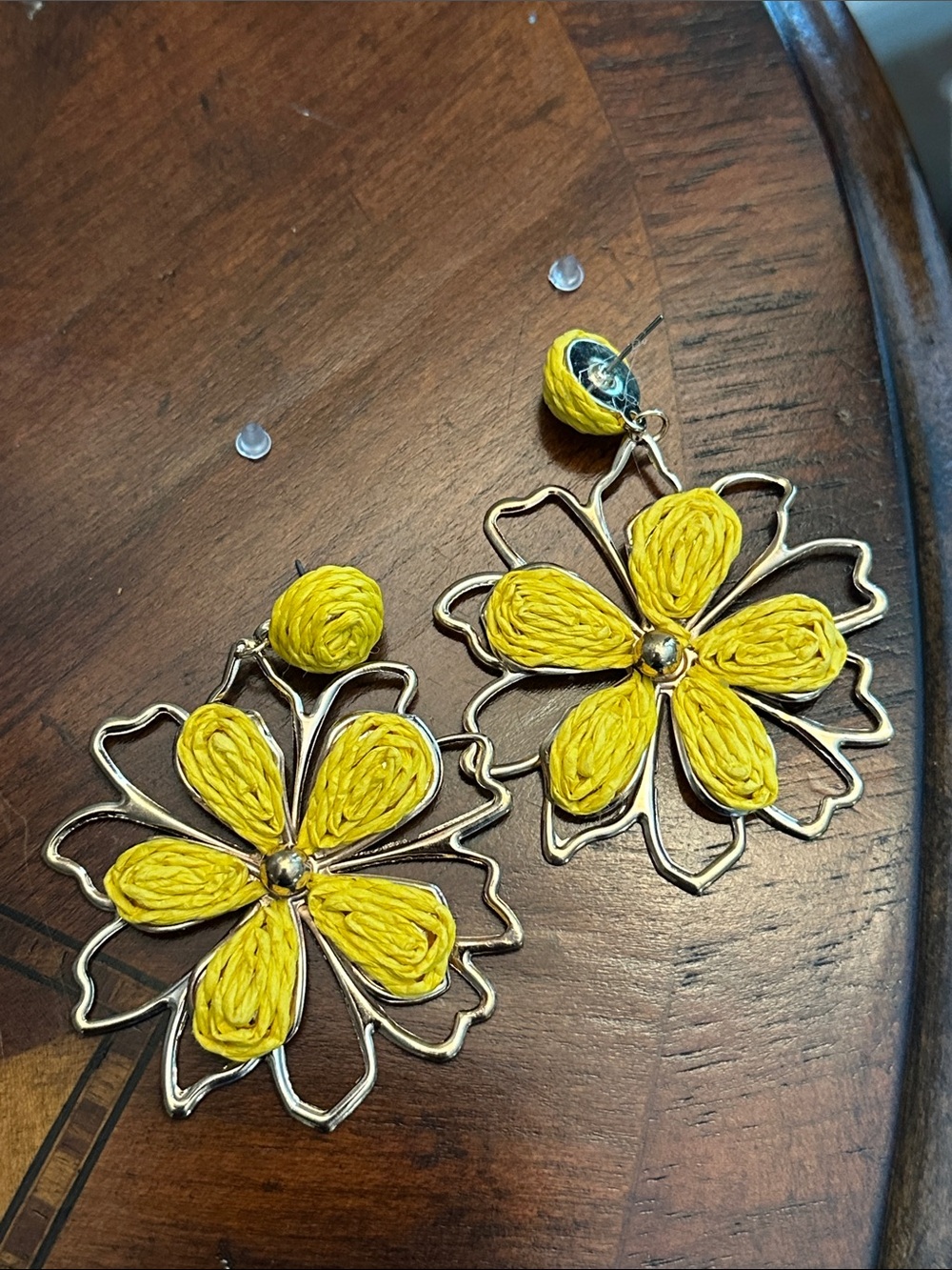 Fashion Jewelry Yellow Floral Drop Earrings